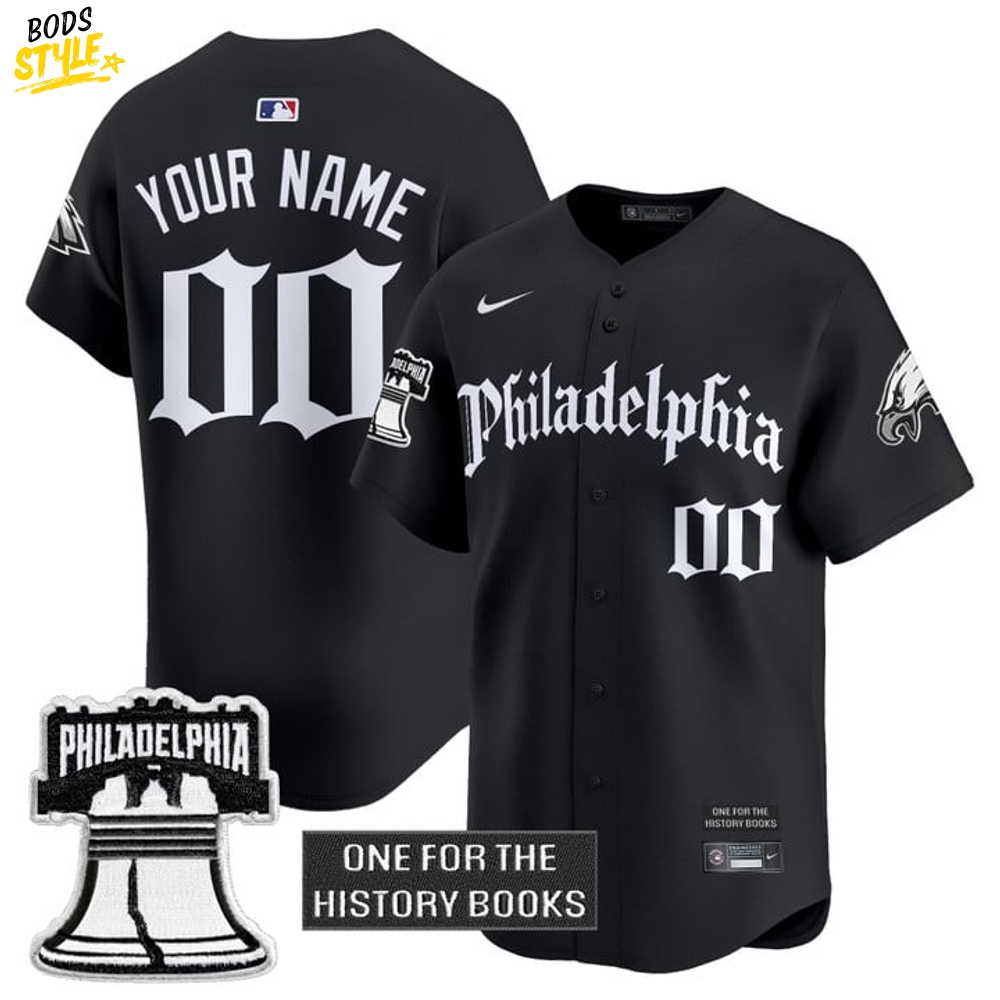 Philadelphia Eagles "Retro Newspaper Edition" Personalized Baseball Jersey Philadelphia Eagles "Retro Newspaper Edition" Personalized Baseball Jersey