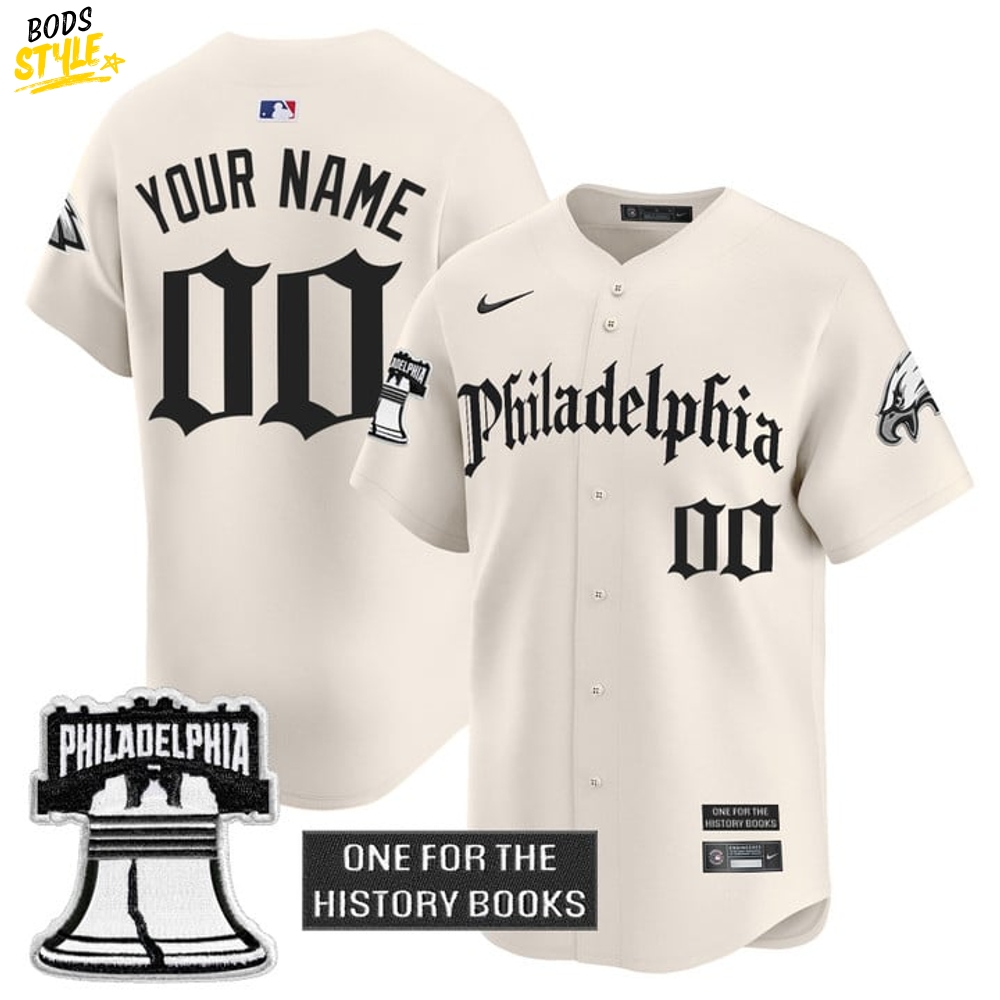 Philadelphia Eagles "Retro Newspaper Edition" Personalized Baseball Jersey Philadelphia Eagles "Retro Newspaper Edition" Personalized Baseball Jersey