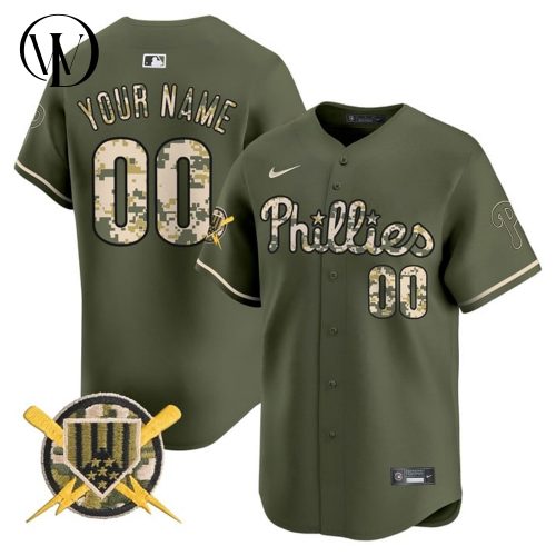Philadelphia Phillies Armed Forces Day Personalized Baseball Jersey