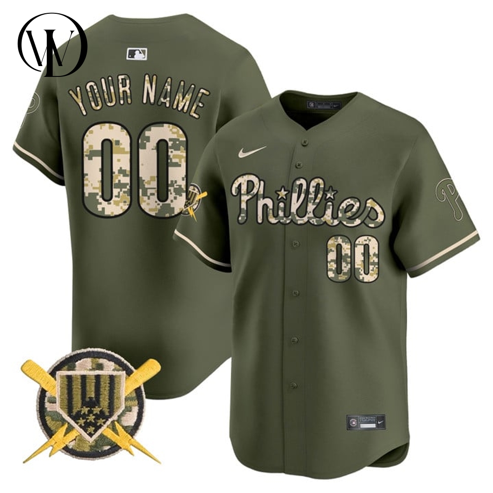 Philadelphia Phillies Armed Forces Day Personalized Baseball Jersey Philadelphia Phillies Armed Forces Day Personalized Baseball Jersey