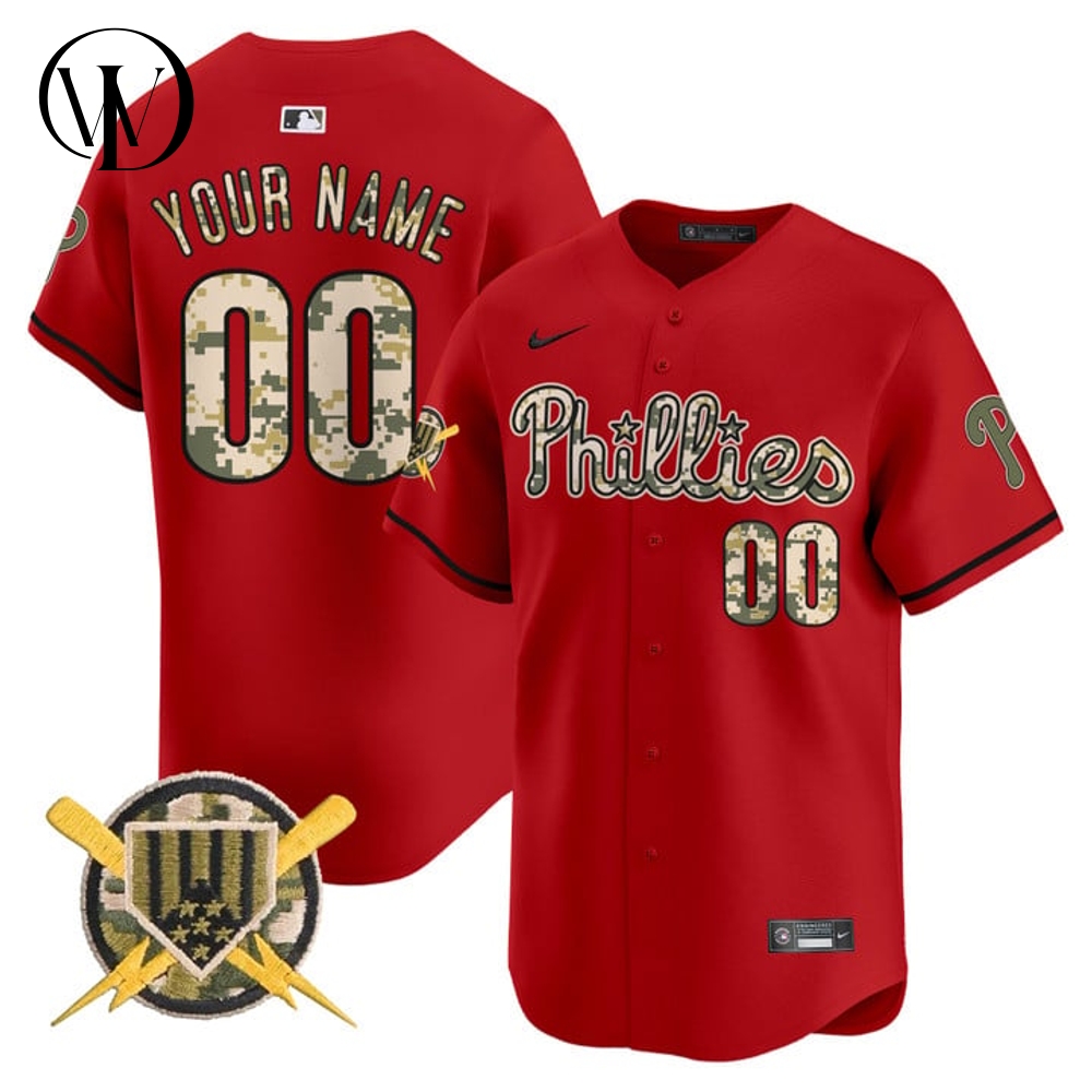 Philadelphia Phillies Armed Forces Day Personalized Baseball Jersey Philadelphia Phillies Armed Forces Day Personalized Baseball Jersey