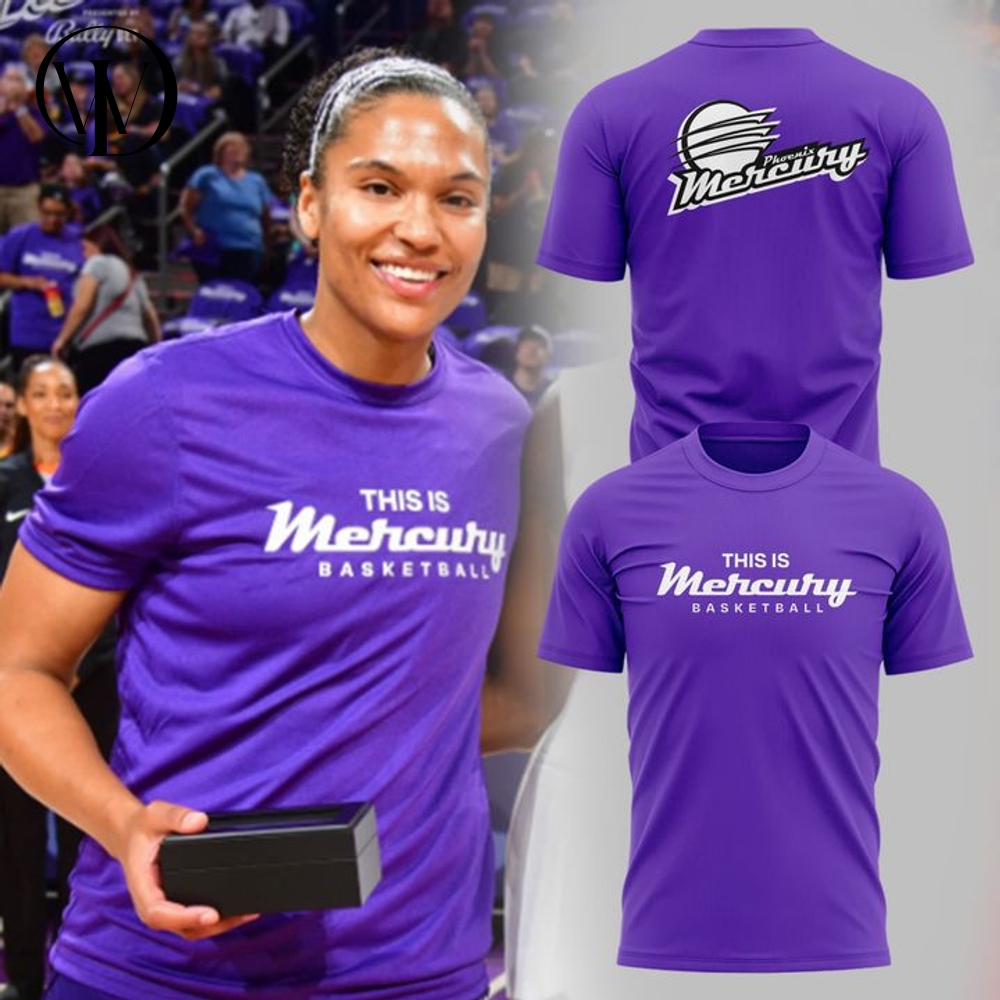 Phoenix Mercury "This is Mercury Basketball" Special Purple Tee Phoenix Mercury "This is Mercury Basketball" Special Purple Tee