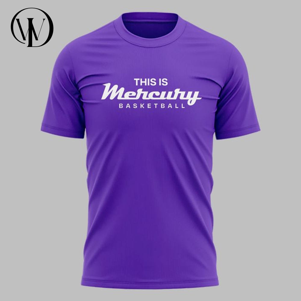 Phoenix Mercury "This is Mercury Basketball" Special Purple Tee Phoenix Mercury "This is Mercury Basketball" Special Purple Tee