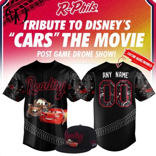 Reading Fightin Phils x Cars Movie Personalized Baseball Jersey