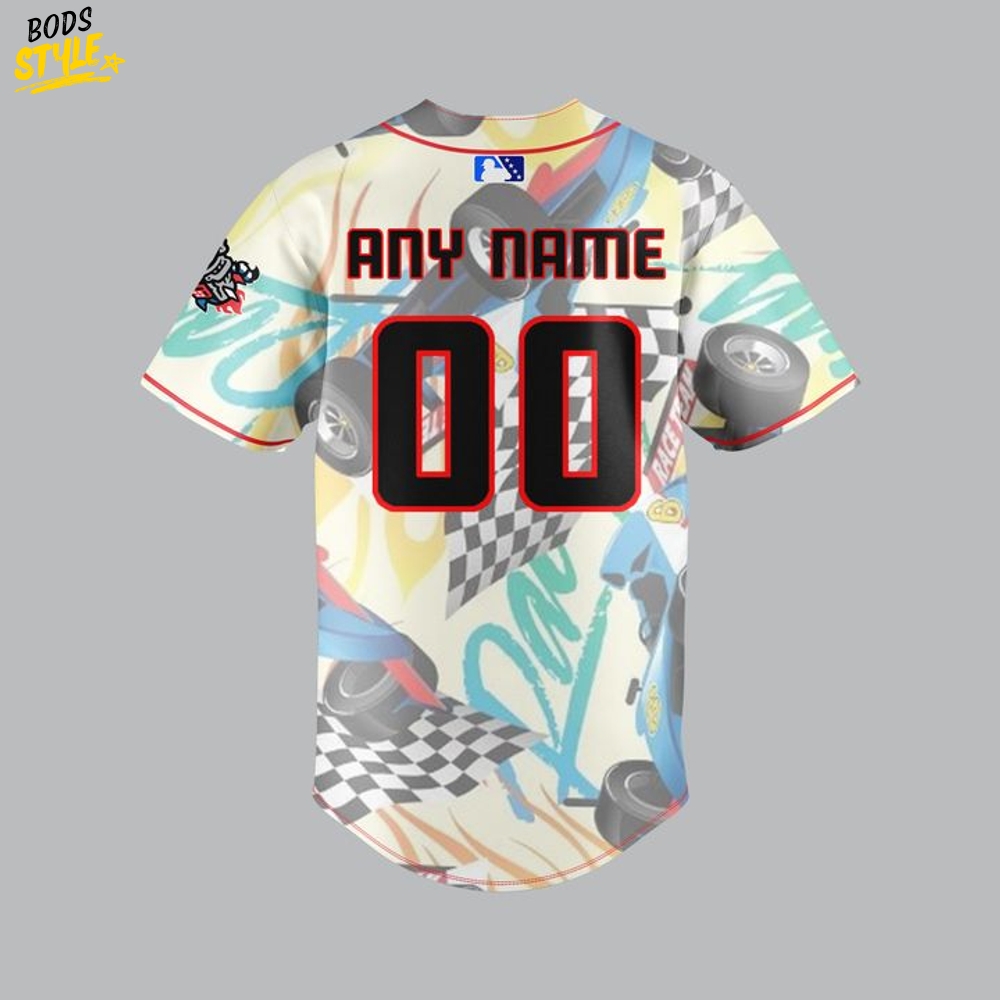 Rocket City Trash Pandas x Racing Night 2025 Custom Baseball Jersey Rocket City Trash Pandas x Racing Night 2025 Custom Baseball Jersey