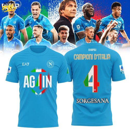 SSC Napoli 4-Time Champions Serie A Special Shirt