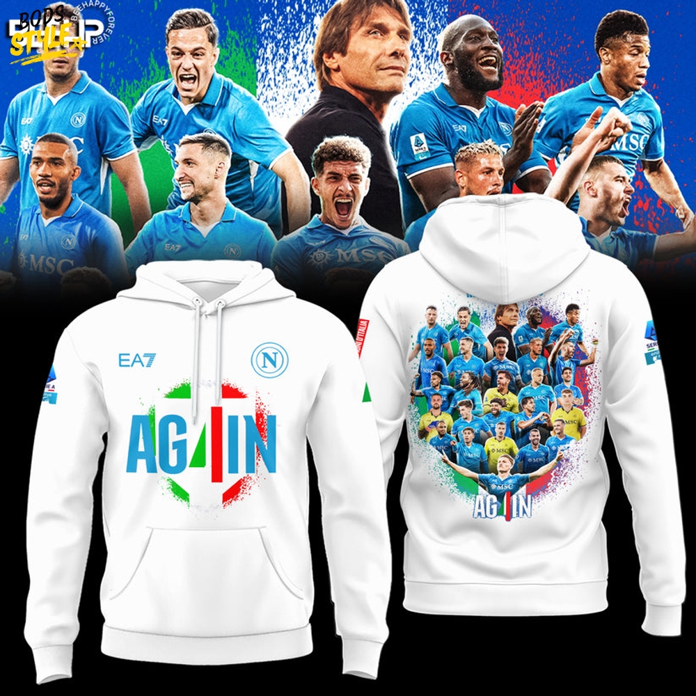 SSC Napoli We Are The Champions 2025 Hoodie SSC Napoli We Are The Champions 2025 Hoodie