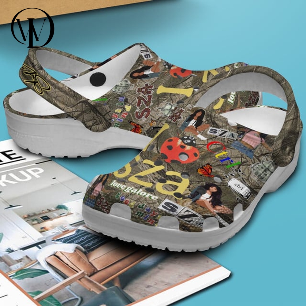 SZA Grand National Tour Camo Crocs Shoes SZA Grand National Tour Camo Crocs Shoes