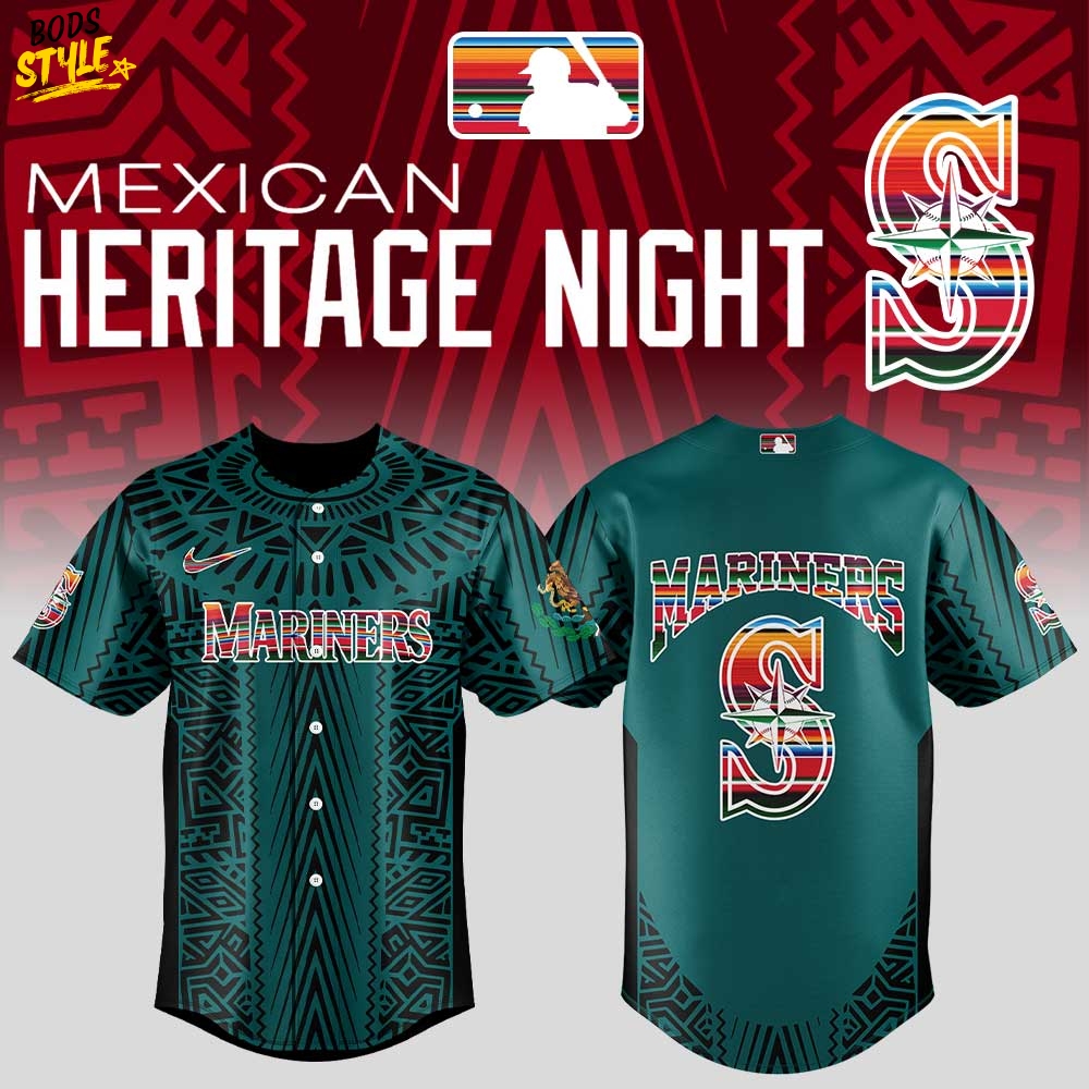 Seattle Mariners Mexican Heritage Night Green Jersey Limited Edition Seattle Mariners Mexican Heritage Night Green Jersey Limited Edition