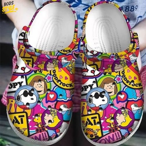 Snoopy Dog And Charlie Brown Peanuts Cartoon Crocs Clogs Shoes