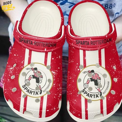 Sparta Rotterdam Logo White Crocs Clogs Shoes