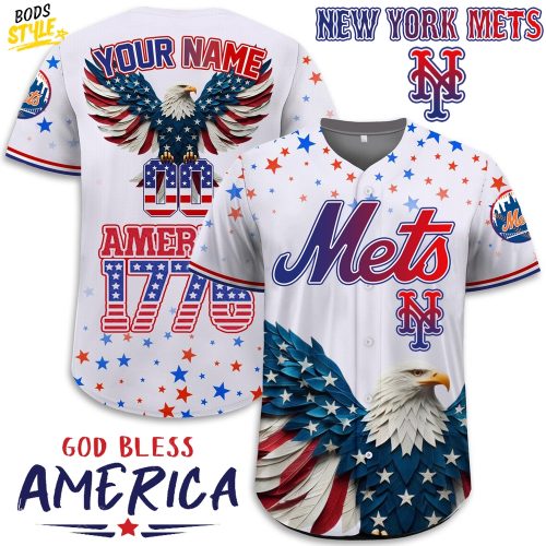 Special Edition Independence Day Celebration x New York Mets-3D Baseball Jersey