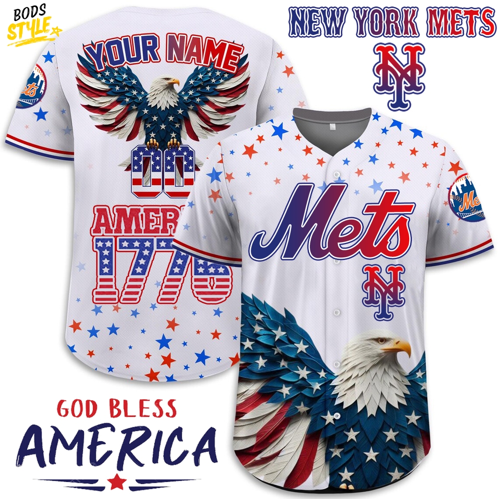Special Edition Independence Day Celebration x New York Mets-3D Baseball Jersey Special Edition Independence Day Celebration x New York Mets-3D Baseball Jersey