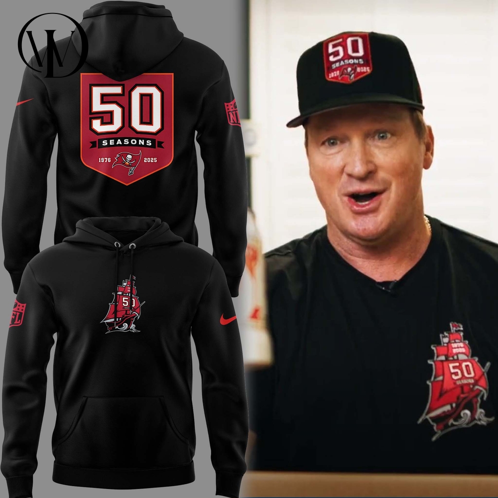 Tampa Bay Buccaneers 50th Seasons Logo Special Hoodie Tampa Bay Buccaneers 50th Seasons Logo Special Hoodie