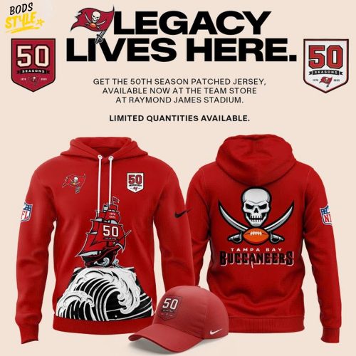 Tampa Bay Buccaneers Celebrate the legacy of 50 Seasons Special Red Hoodie