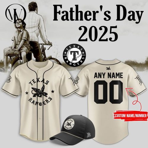 Texas Rangers x 2025 Branded Bills Father’s Day Personalized Baseball Jersey