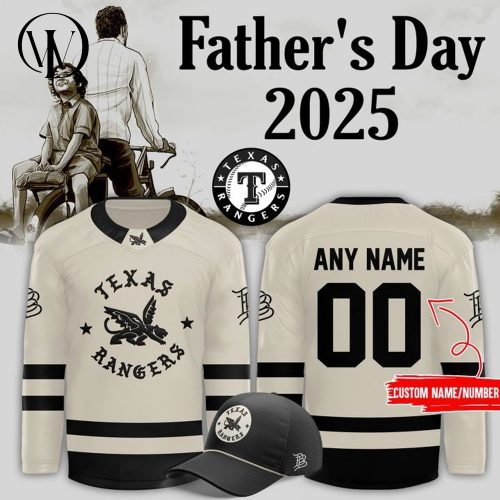 Texas Rangers x 2025 Branded Bills Father’s Day Personalized Hockey Jersey