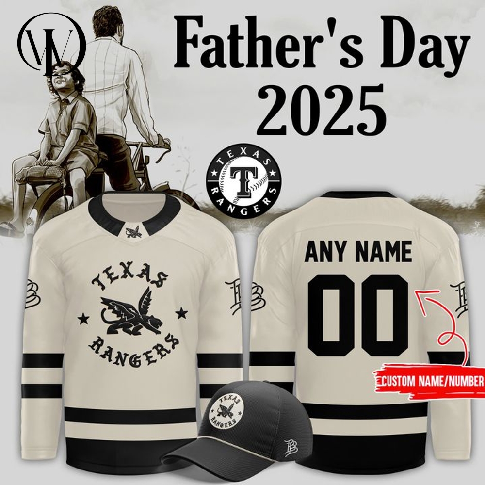 Texas Rangers x 2025 Branded Bills Father's Day Personalized Hockey Jersey Texas Rangers x 2025 Branded Bills Father's Day Personalized Hockey Jersey