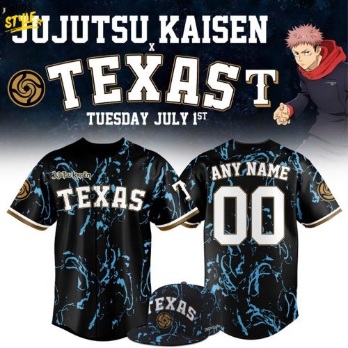 Texas Rangers x 2025 Jujutsu Kaisen Night Jersey