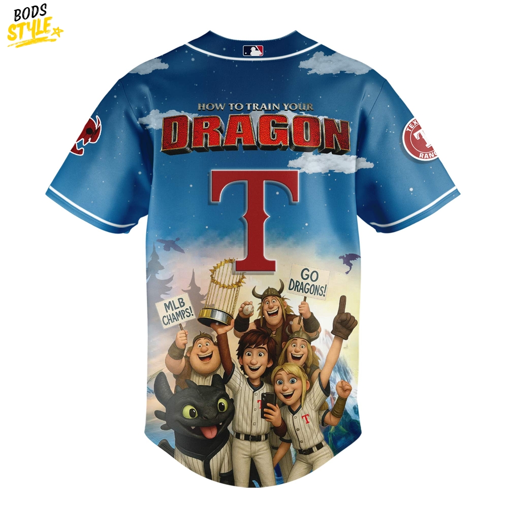 Texas Rangers x How To Train Your Dragon Limited Edition Baseball Jersey Texas Rangers x How To Train Your Dragon Limited Edition Baseball Jersey