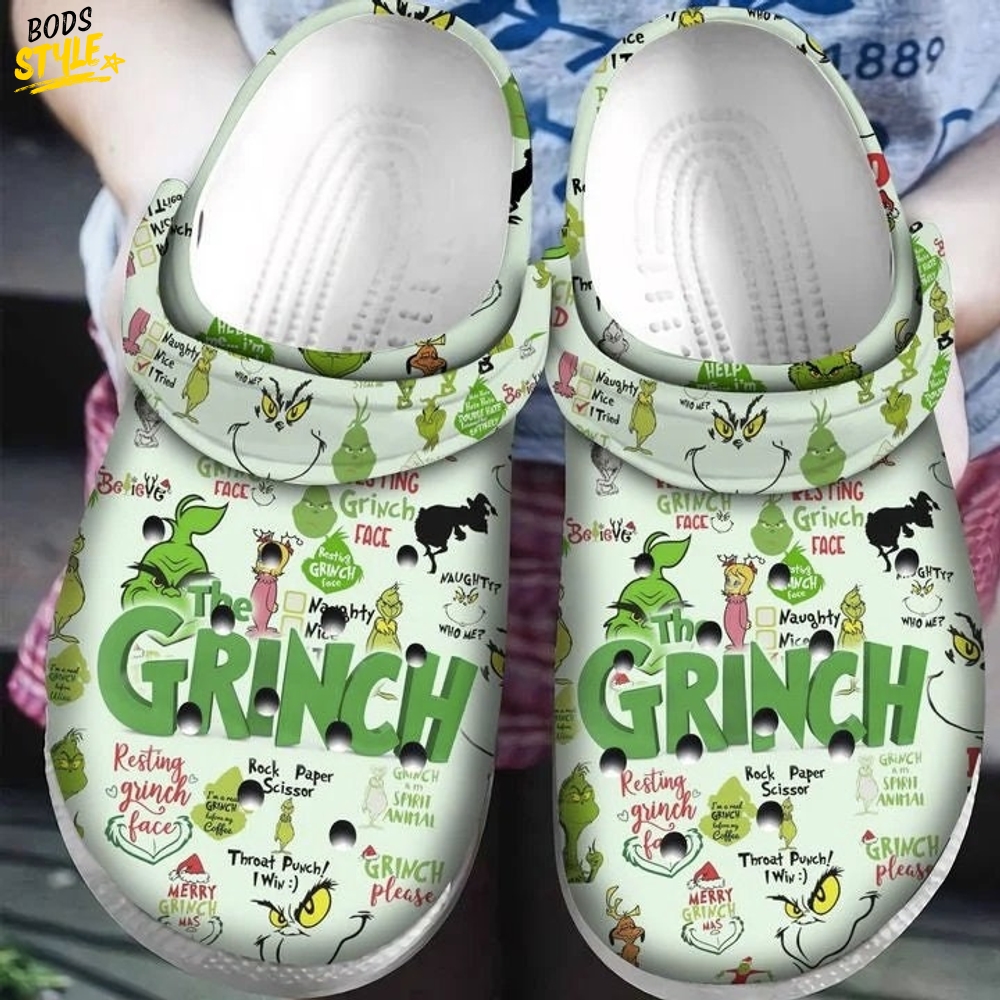 The Grinch Crocs Clogs Shoes The Grinch Crocs Clogs Shoes