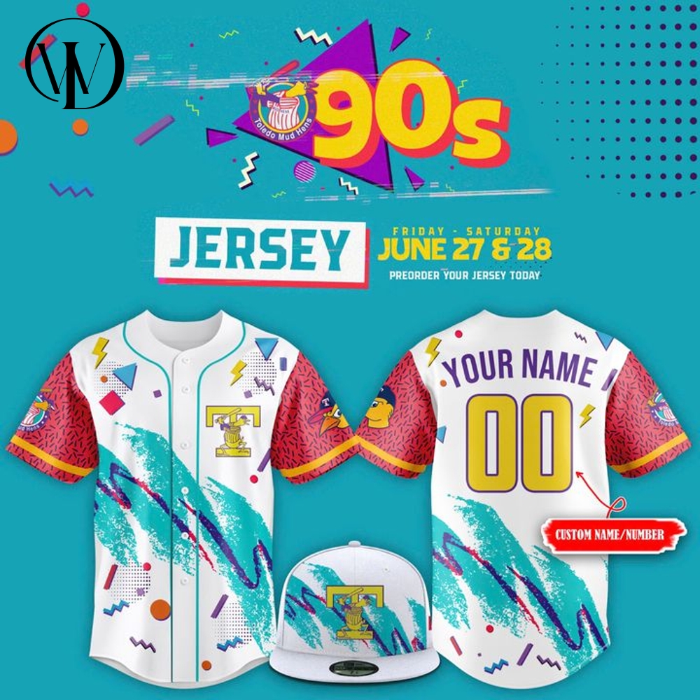 Toledo Mud Hen 90s Personalized Baseball Jersey Toledo Mud Hen 90s Personalized Baseball Jersey