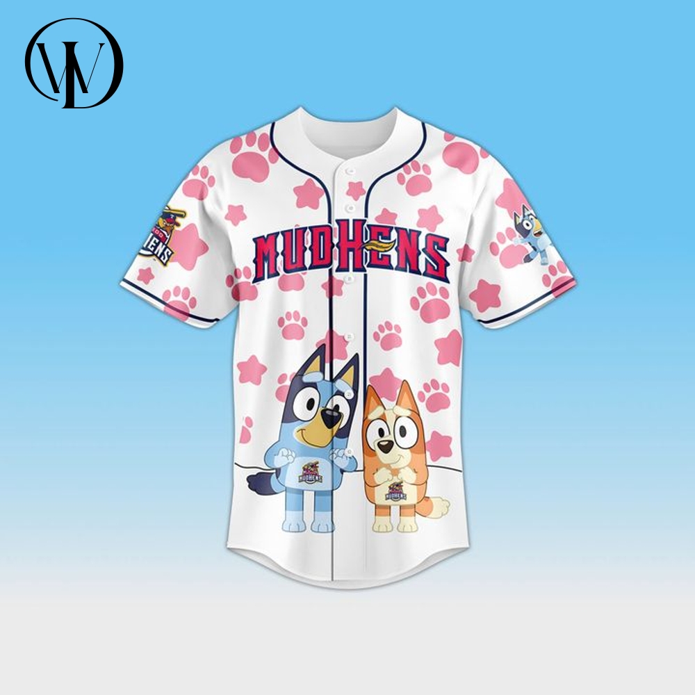 Toledo Mud Hens x Bluey Night 2025 Personalized Baseball Jersey Toledo Mud Hens x Bluey Night 2025 Personalized Baseball Jersey