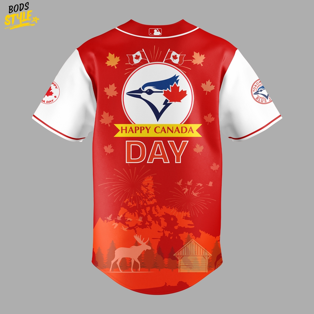 Toronto Blue Jays x Happy Canada Day 2025 Baseball Jersey Toronto Blue Jays x Happy Canada Day 2025 Baseball Jersey