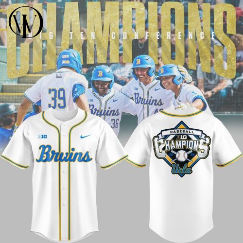 UCLA Bruins 2025 Big Ten Baseball Regular Season Champions Special White Baseball Jersey