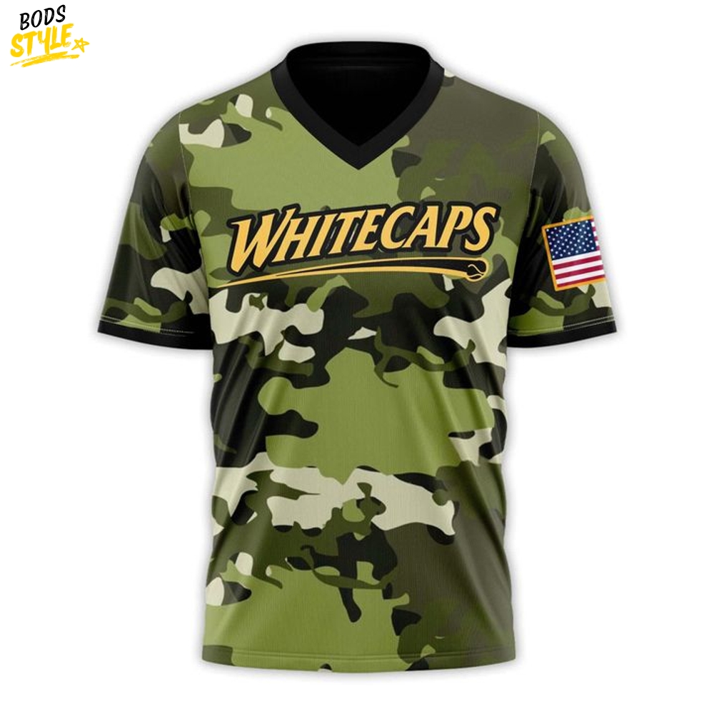 West Michigan Whitecaps Memorial Day Camo Shirt West Michigan Whitecaps Memorial Day Camo Shirt