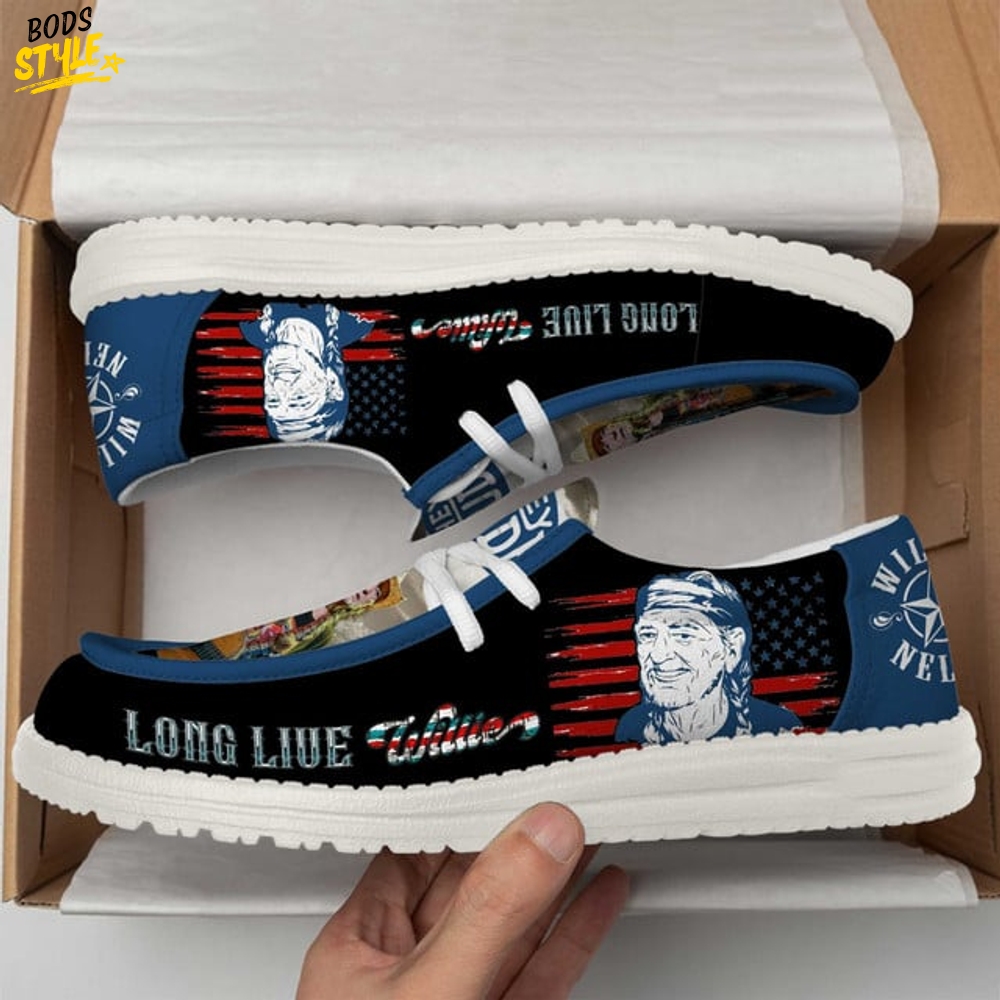 Willie Nelson "Love Live Willie" Special Loafer Shoes Willie Nelson "Love Live Willie" Special Loafer Shoes