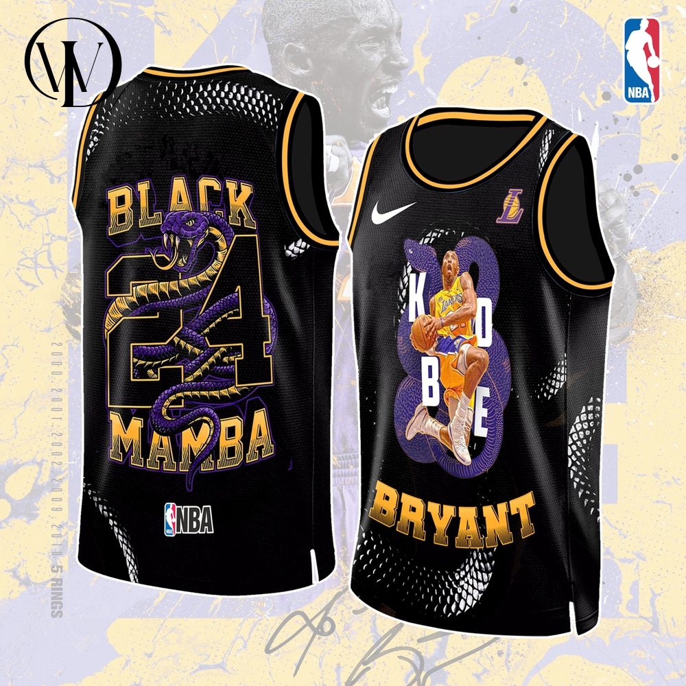 nba kobe bryant black mamba los angeles lakers basketball jersey nba kobe bryant black mamba los angeles lakers basketball jersey