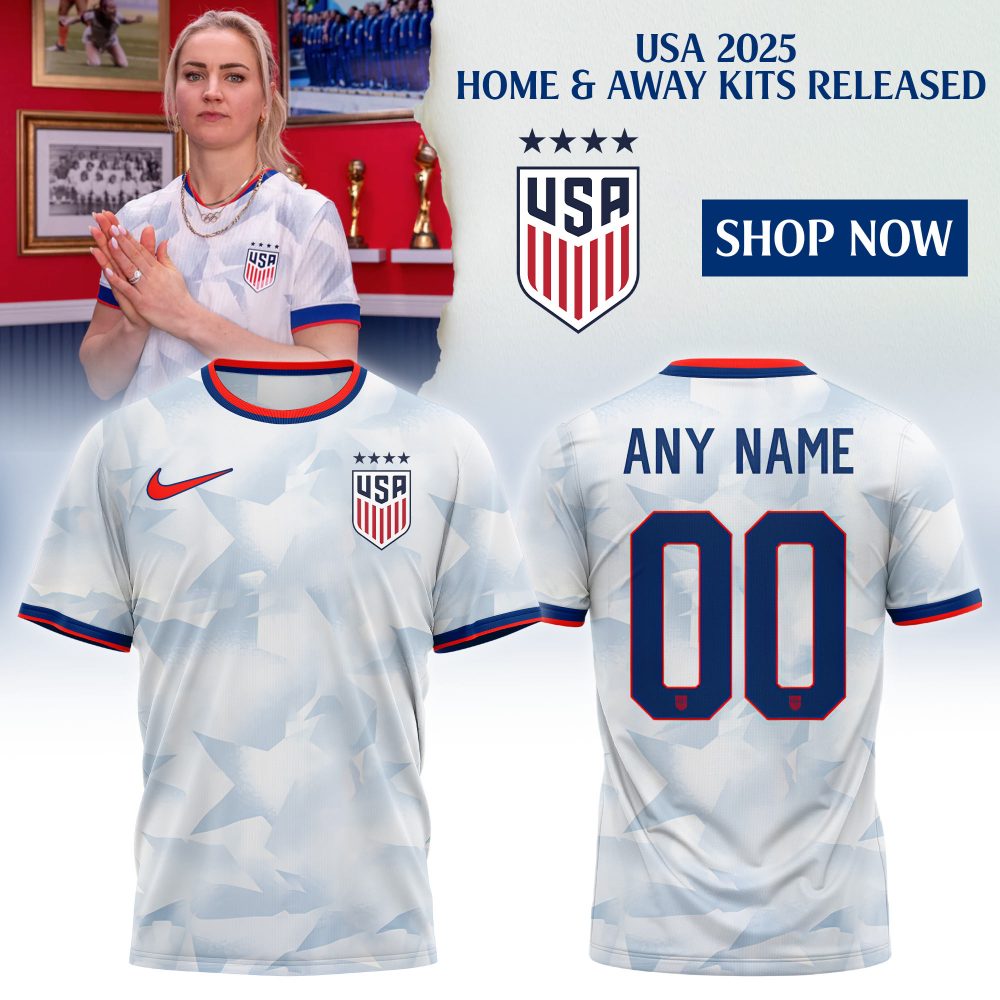 USA 2025 Personalized Brilliant Home Stadium Soccer Jersey