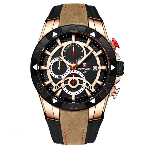 Men’s Watch Calendar Watch Tape Quartz Watch Six-pin Watch Business Men’s Watch