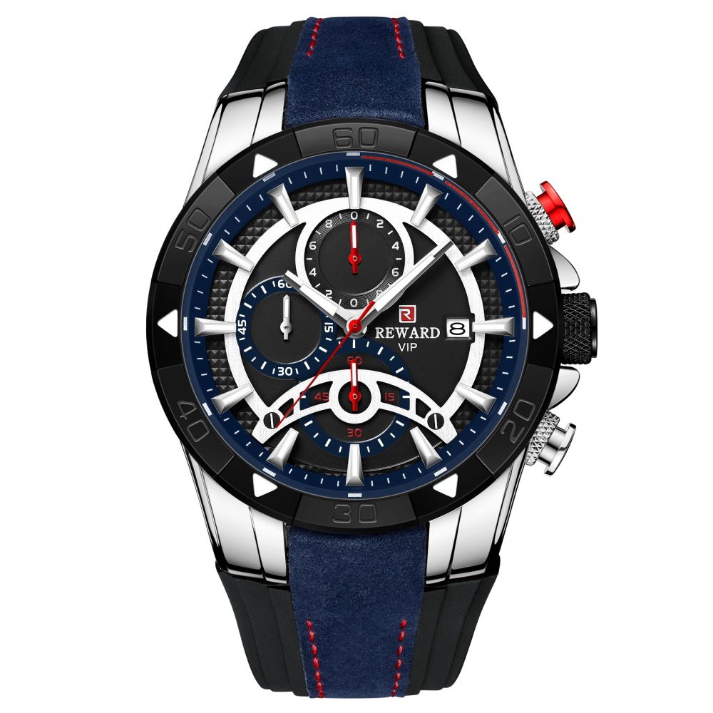 Men’s Watch Calendar Watch Tape Quartz Watch Six-pin Watch Business Men’s Watch