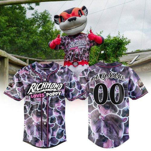Richmond Flying Squirrels Love Poppy Custom Jersey