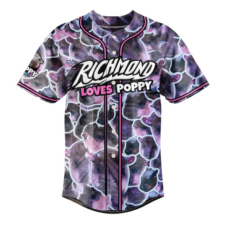 Richmond Flying Squirrels Love Poppy Custom Jersey Richmond Flying Squirrels Love Poppy Custom Jersey