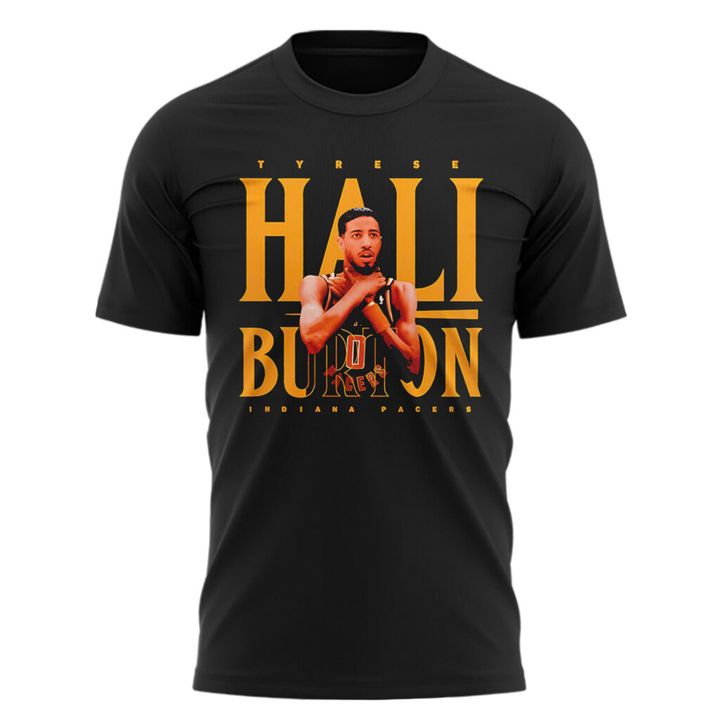 Indiana Pacers x Tyrese Haliburton "Choke" Black T-shirt Indiana Pacers x Tyrese Haliburton "Choke" Black T-shirt