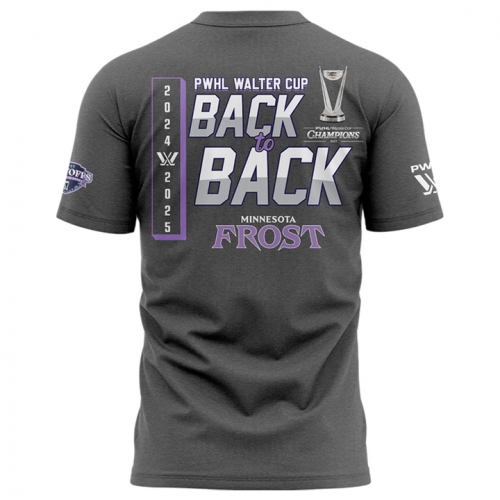 Minnesota Frost Back to Back Champions WALTER CUP 2025 Special Grey Tee
