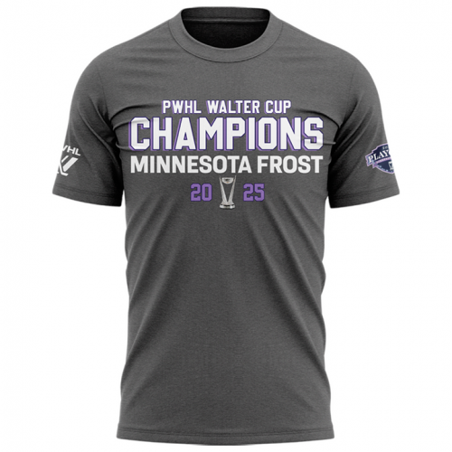Minnesota Frost Back to Back Champions WALTER CUP 2025 Special Grey Tee