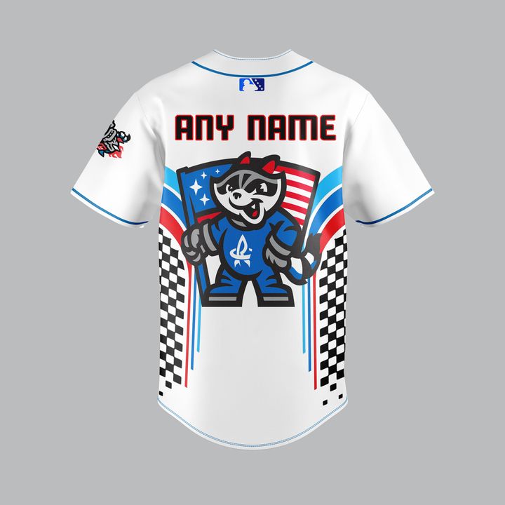Rocket City Trash Pandas x Racing Night with Landon Huffman Personalized Baseball Jersey Rocket City Trash Pandas x Racing Night with Landon Huffman Personalized Baseball Jersey