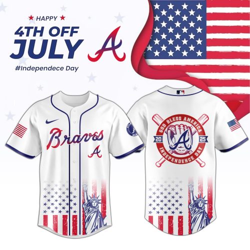 Atlanta Braves MLB Happy Independence Day 2025 Jersey