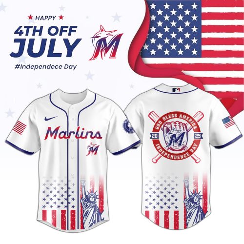 Miami Marlins MLB Happy Independence Day 2025 Jersey