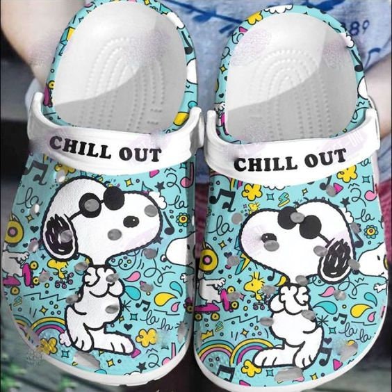 Peanuts Snoopy Chill Out Crocs Clogs Shoes Peanuts Snoopy Chill Out Crocs Clogs Shoes