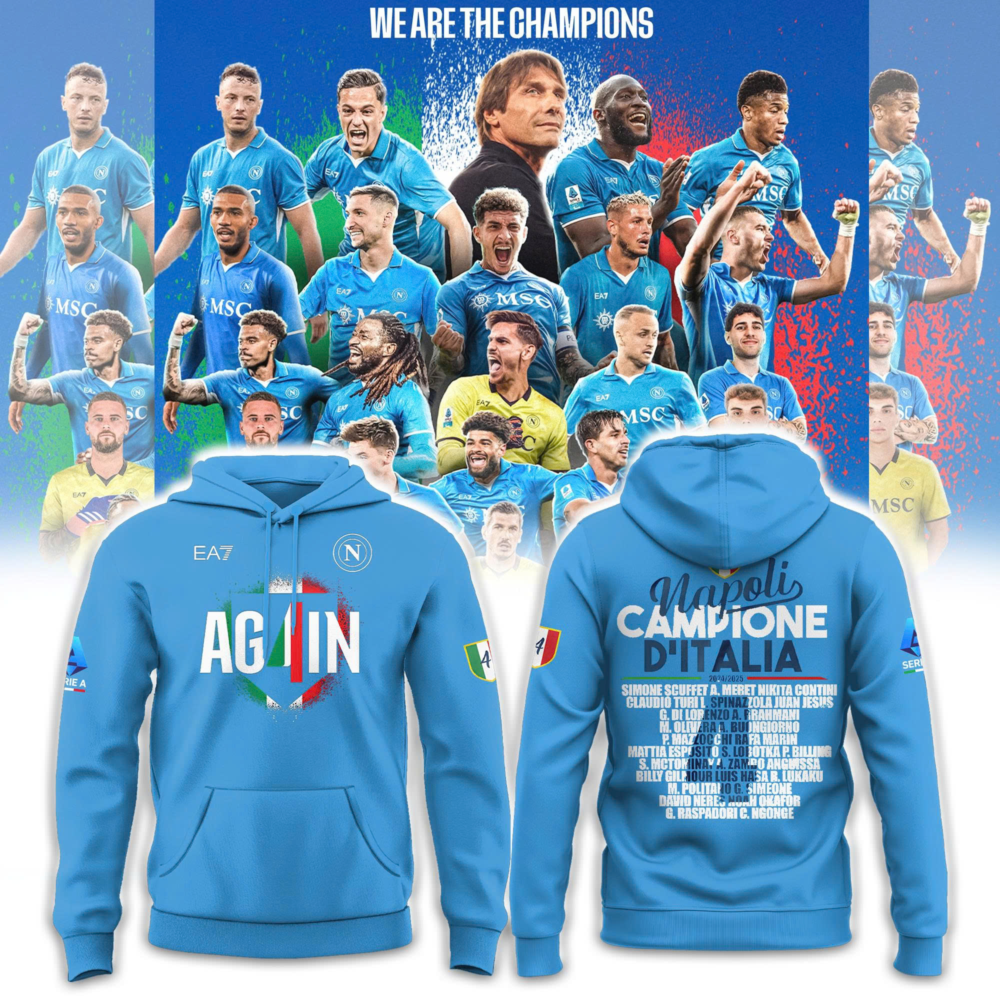 SSC Napoli Campioni d'Italia Special Hoodie SSC Napoli Campioni d'Italia Special Hoodie
