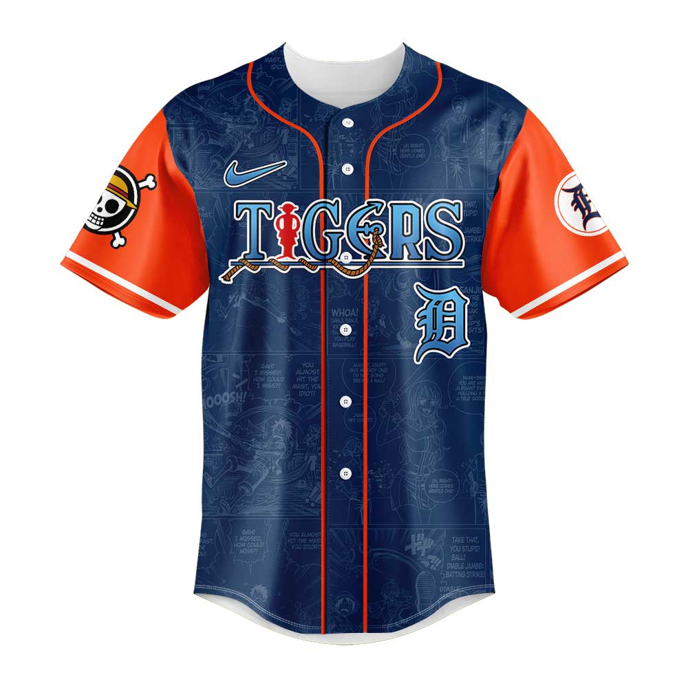 Limited Edition Detroit Tigers One Piece Night Game Blue Jersey Limited Edition Detroit Tigers One Piece Night Game Blue Jersey