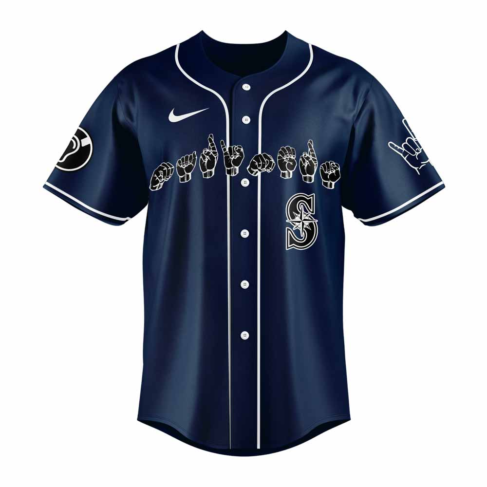Seattle Mariners Deaf and Hard of Hearing Night Combo Jersey Seattle Mariners Deaf and Hard of Hearing Night Combo Jersey