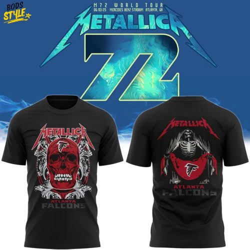 Atlanta Falcons Metallica M72 Tour at Mercedes-Benz Stadium Black Shirt