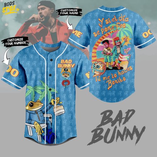 Bad Bunny Debi Tirar Mas Fotos Tour 2025 Baseball Jersey
