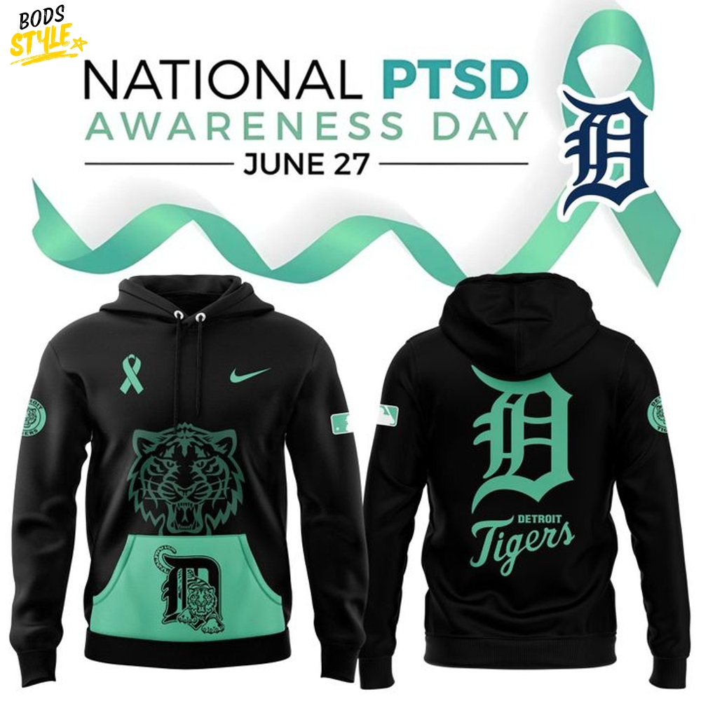 Detroit Tigers x 2025 PTSD Awareness Day Special Hoodie Detroit Tigers x 2025 PTSD Awareness Day Special Hoodie